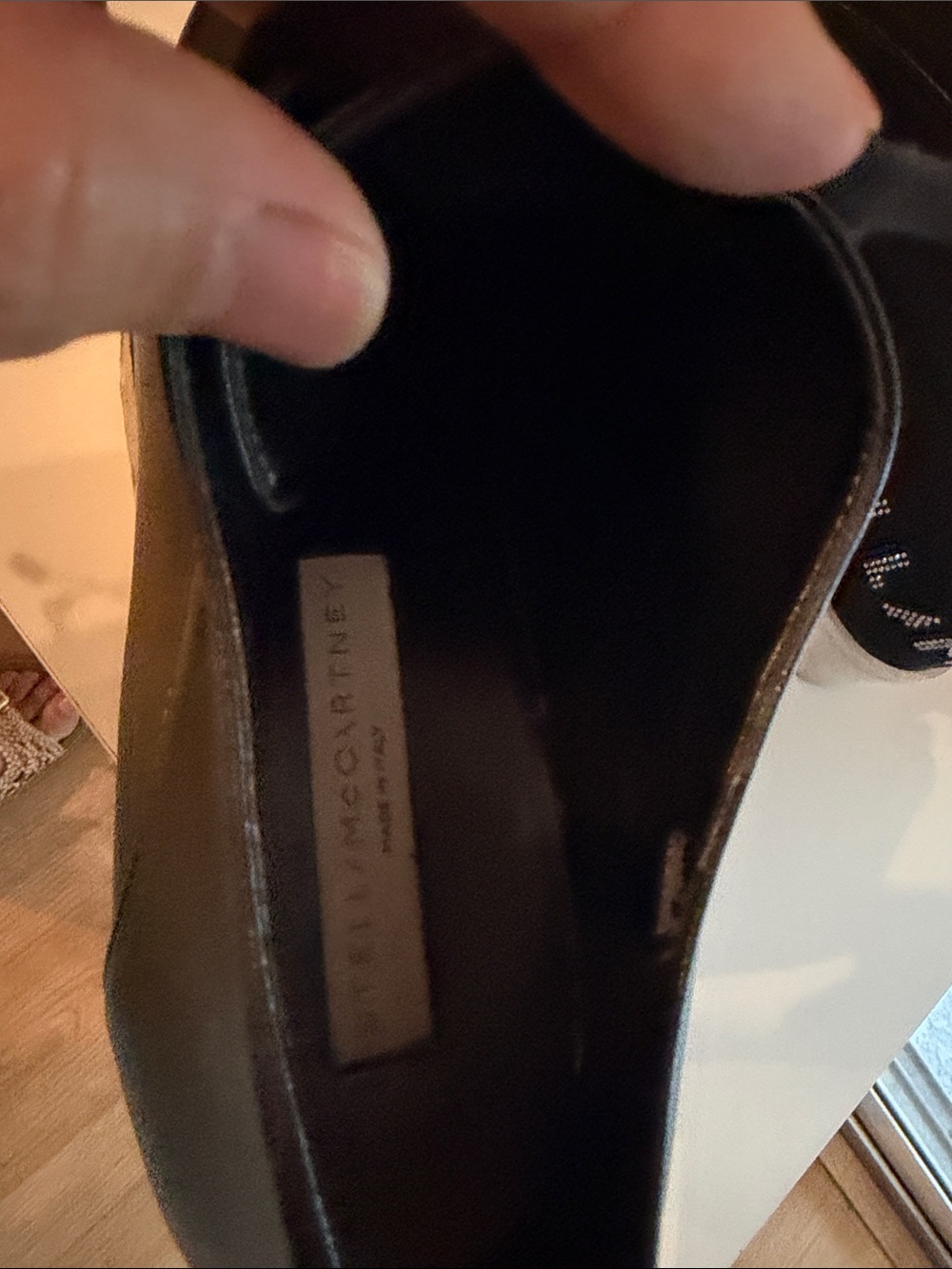 Stella McCartney Black Platform Lace-Up Oxfords with Embellished Branding - Picture 6 of 16